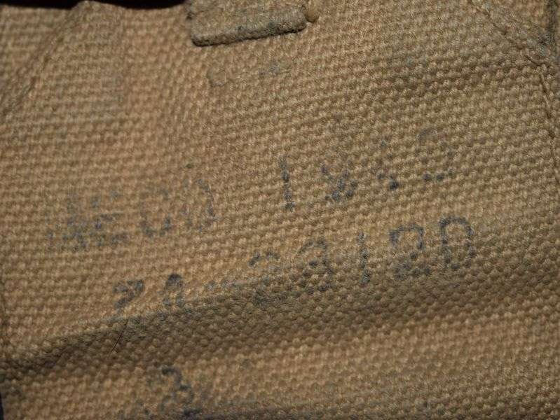 32) Original WW2? British Wireless Set Aerial Antenna Webbing Case ZA 28120 — image 4