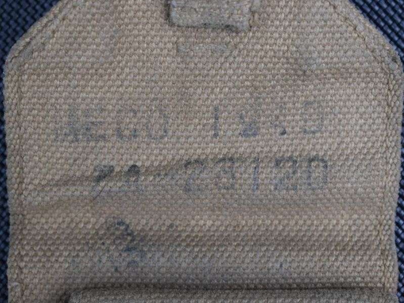 32) Original WW2? British Wireless Set Aerial Antenna Webbing Case ZA 28120 — image 8