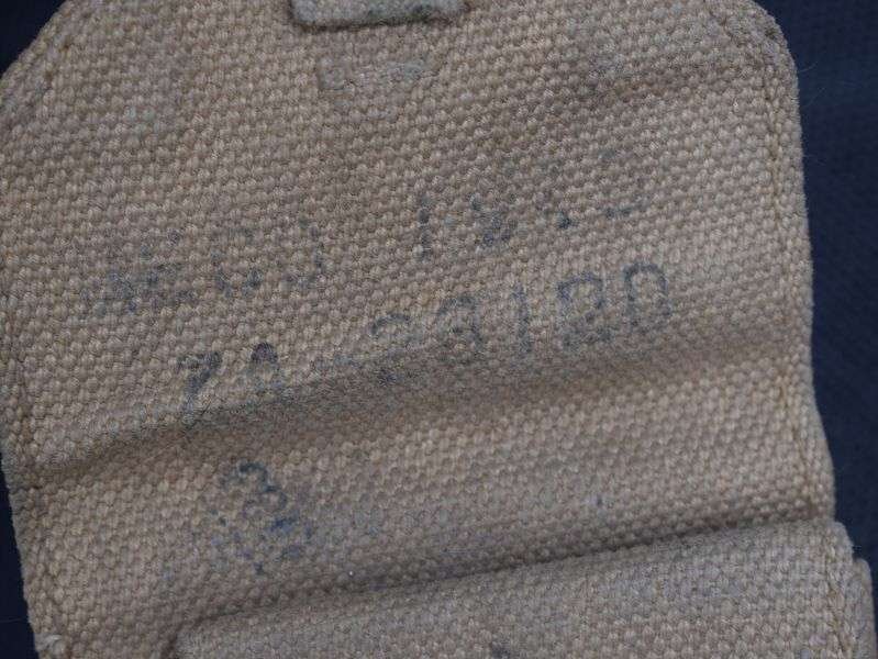 32) Original WW2? British Wireless Set Aerial Antenna Webbing Case ZA 28120 — image 9