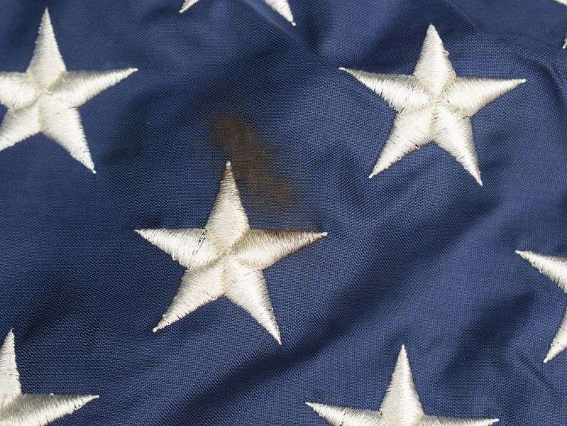 44) Large US 50 Star Flag in Multi-Piece Nylon 63 inches x 34 inches. — image 4