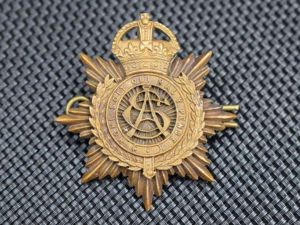 78) Excellent Original WW1 Army Service Corps Officers Bronze Cap …