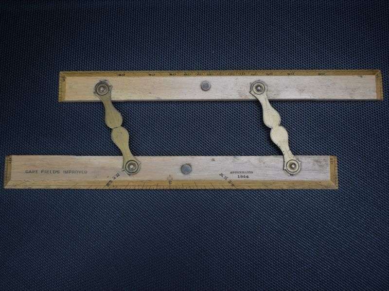 119) Excellent Original Small Size Capt Fields Improved Parallel Rule Dated 1944 — image 3