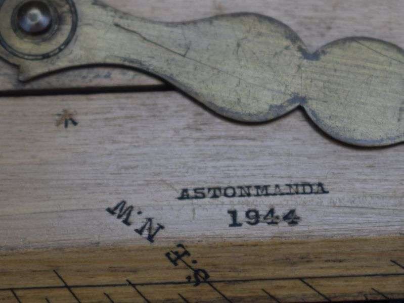 119) Excellent Original Small Size Capt Fields Improved Parallel Rule Dated 1944 — image 4