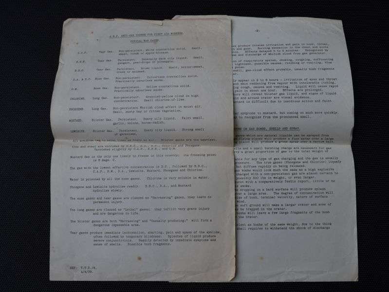 141) Early WW2 ARP Anti-Gas Training & First Aid Sheets Metropolitan-Vickers Electrical Co Ltd — image 3