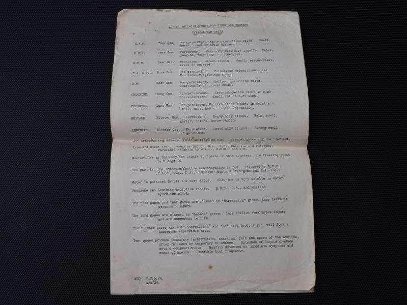 141) Early WW2 ARP Anti-Gas Training & First Aid Sheets Metropolitan-Vickers Electrical Co Ltd — image 6