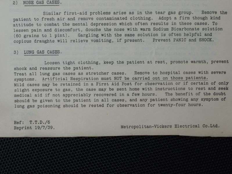 141) Early WW2 ARP Anti-Gas Training & First Aid Sheets Metropolitan-Vickers Electrical Co Ltd — image 9
