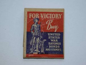 123) Excellent Original Unissued WW2 US Match Book For Victory …