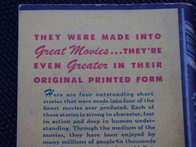 74) Small US Booklet of 4 Celebrated Stories Made Into Movies 1944 — image 2