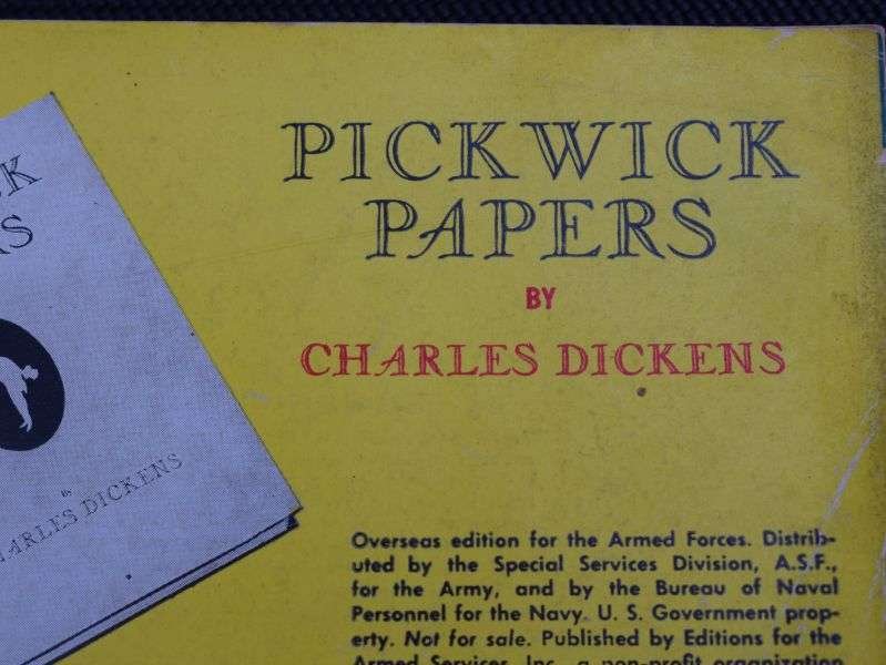 73) Original WW2 US Military Forces Novel The Pickwick Papers by Charles Dickens — image 6