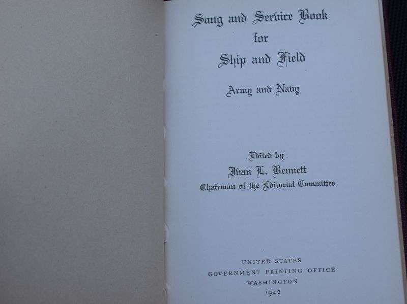 71) Good Original WW2 US Military Song & Service Book for Ship & Field 1942 — image 9