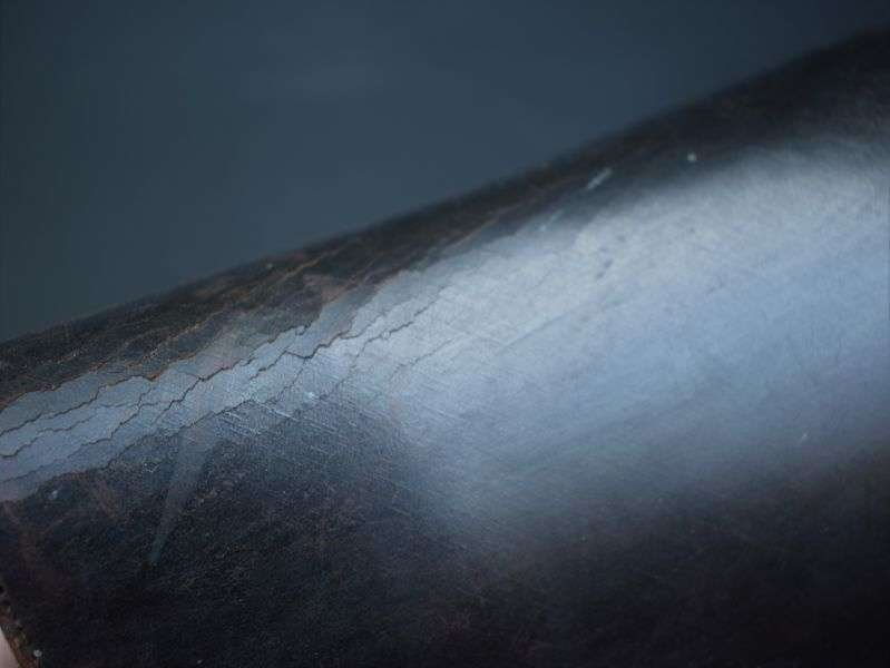 62) Tatty Original WW1 Cavalry Officers Black Leather Gaiters — image 4