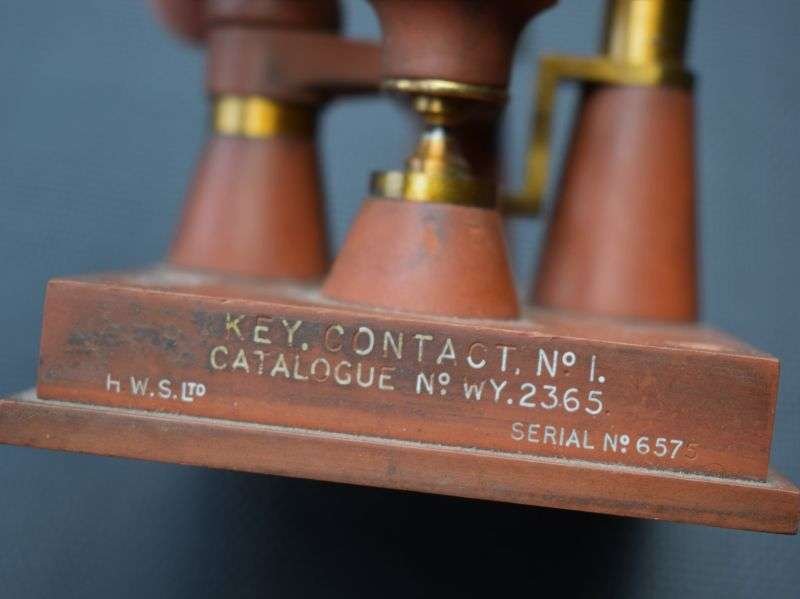 26) Interesting 1920s-1930s Bakelite? Morse Key Contact No 1. — image 7