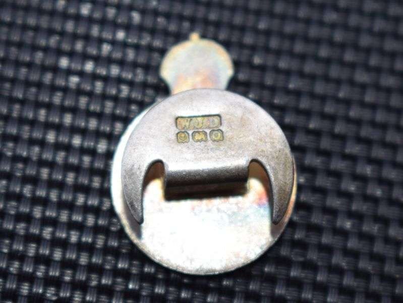 15) Excellent Original WW2 Royal Army Reserve Lapel Badge 1938 Dated Hallmarked Silver — image 3