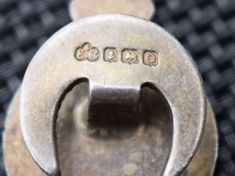 12) Excellent Original WW2 Royal Army Reserve Lapel Badge Hallmarked Silver Dated 1938 — image 2