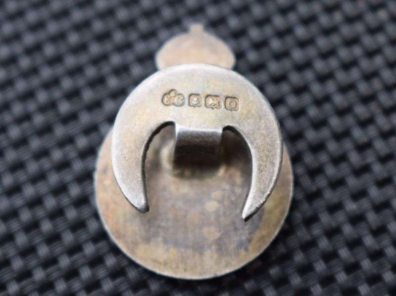 12) Excellent Original WW2 Royal Army Reserve Lapel Badge Hallmarked Silver Dated 1938 — image 3