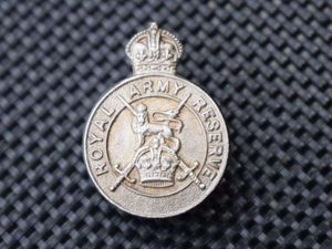12) Excellent Original WW2 Royal Army Reserve Lapel Badge Hallmarked …