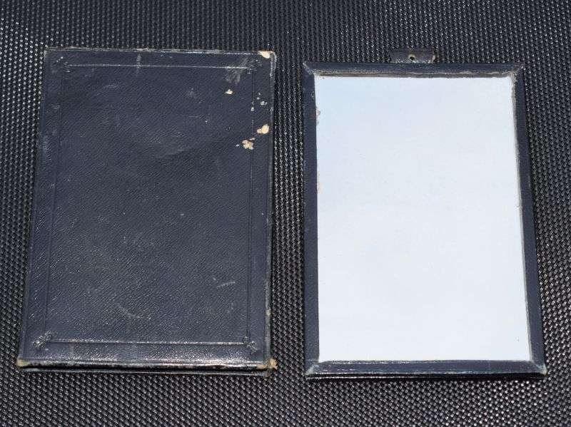 9) Excellent Victorian Boer War Officers Private Purchase Traveling Mirror — image 2