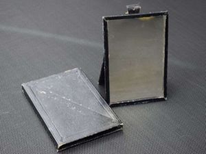 9) Excellent Victorian Boer War Officers Private Purchase Traveling Mirror