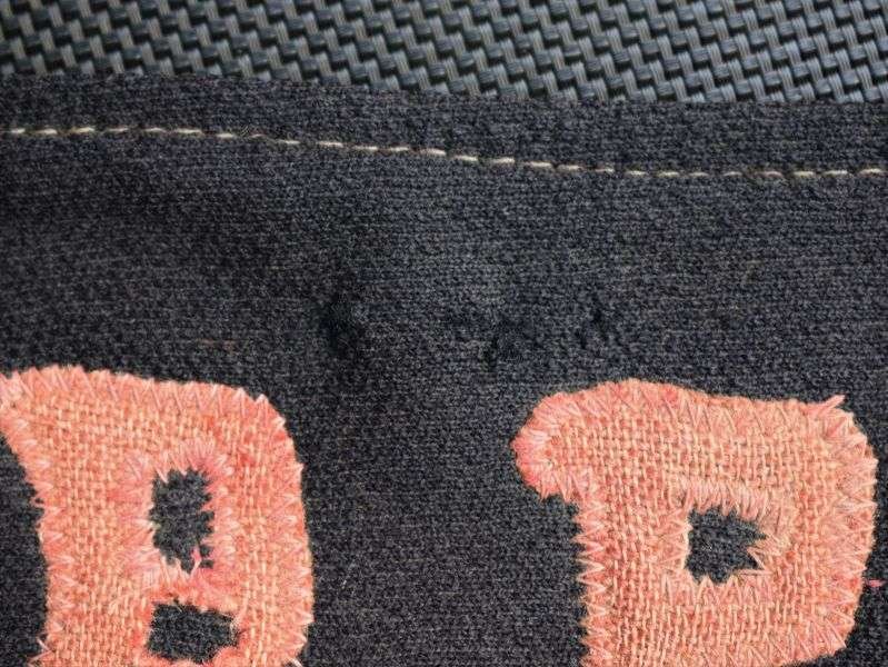 34) Early WW2 Original Regimental Police Armlet Red RP on Blue/Black Armband — image 2