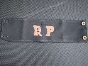 34) Early WW2 Original Regimental Police Armlet Red RP on …