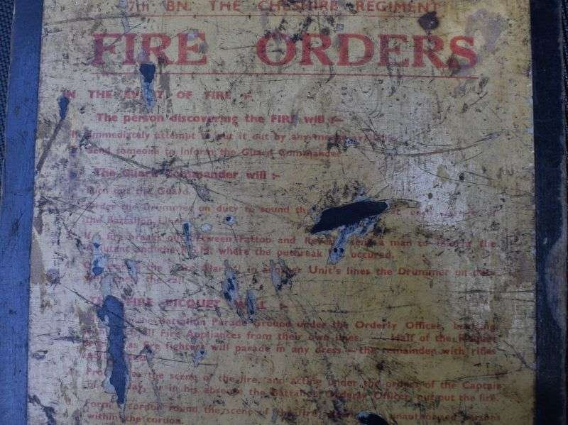 55) Lovely Original Early WW2 7th Cheshire Regiment Barrack Fire Orders 1939 — image 5