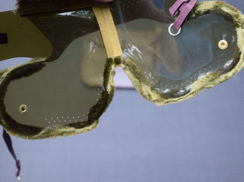 56) Unusual WW2 Canadian Made Goggles Ski Goggles, Drivers Dust Goggles? Dated 1944 — image 6