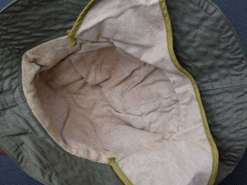 60) Nice Unissued WW2 US Army Waterproof Rain Hat Dated 1942 — image 9