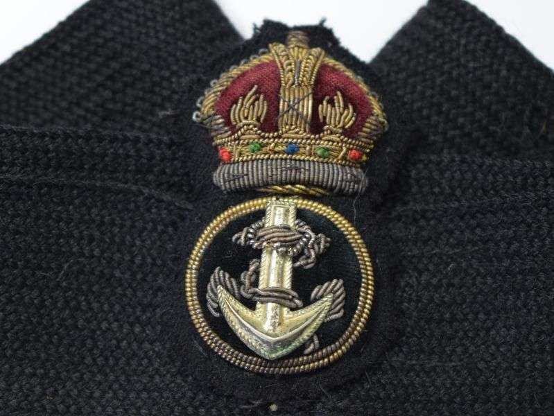 94) Excellent WW1 WW2 Royal Navy Petty Officers Cap Badge & Band — image 4