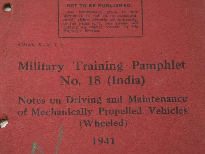 123) WW2 Military Training Pamphlet No18 (India) Driving & Maintenance Wheeled Vehicles 1941 — image 7