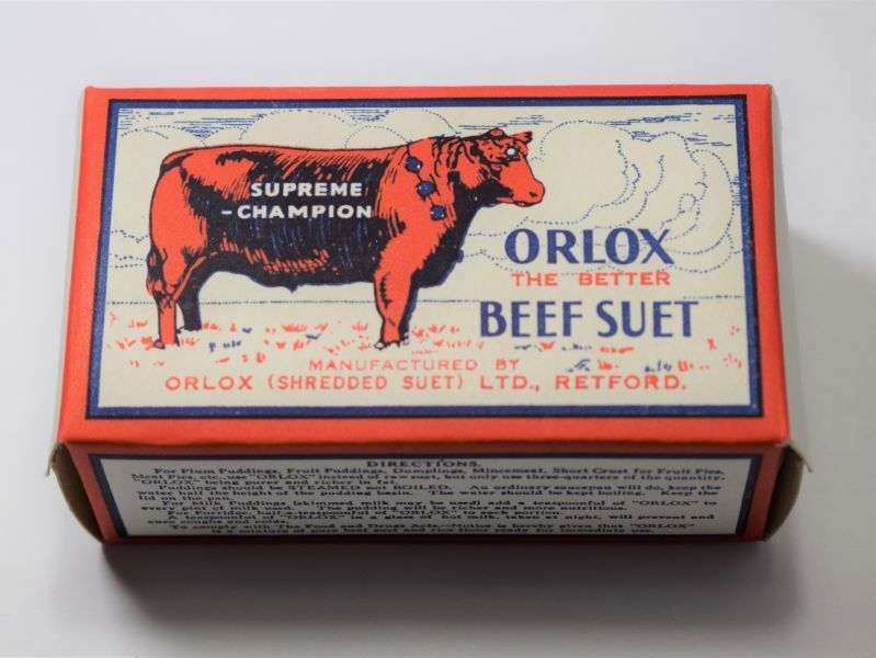 131) Original Mint Unused WW2 Orlox Shredded Beef Suet Wartime Economy Box — image 3