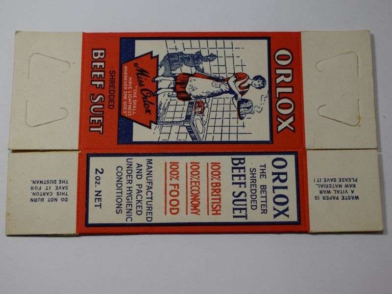 131) Original Mint Unused WW2 Orlox Shredded Beef Suet Wartime Economy Box — image 8