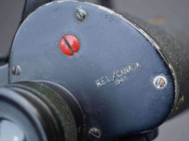 140) Excellent Original WW2 7X50 Binoculars and Case REL Canada 1945 — image 17