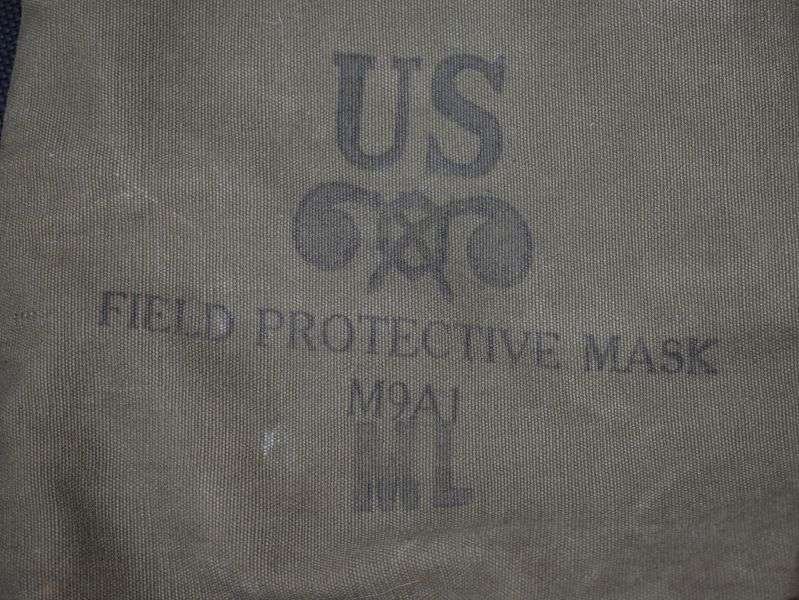 92) WW2, Korean War Vietnam? US Gas mask Bag Field Protective Mask M9A1 — image 7