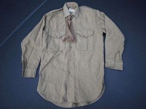 87) Vintage British Army Woollen Shirt & Neck Tie 1967 …