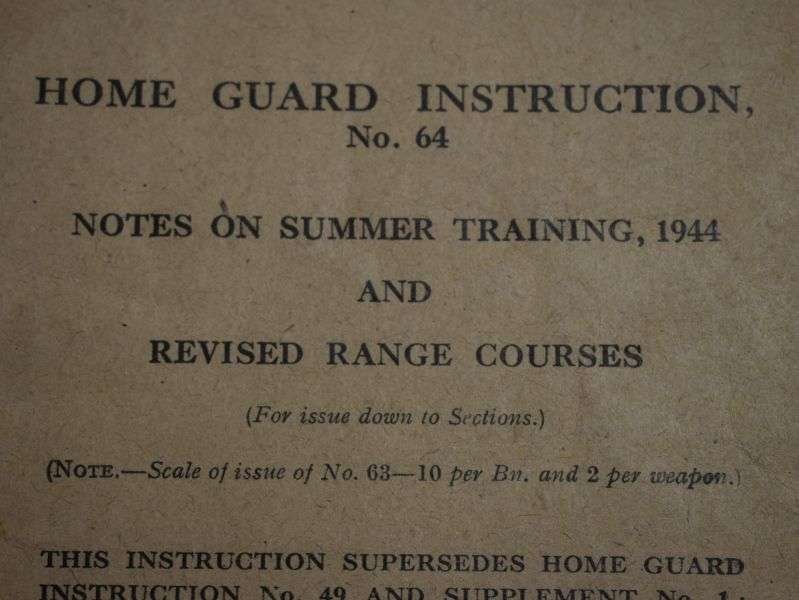 46) Original WW2 Home Guard Instruction No 64 Notes on Summer Training 1944 & Revised Range Courses — image 6