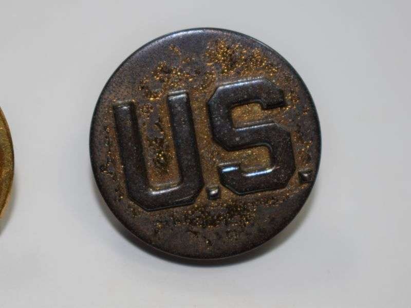 15) Good Original WW2 US Screw Back ROTC & US Collar Badges — image 3