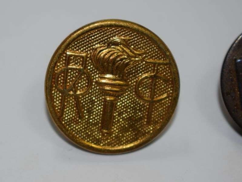 15) Good Original WW2 US Screw Back ROTC & US Collar Badges — image 4