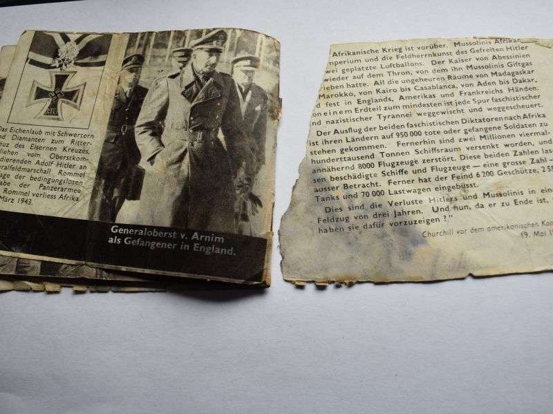 116) Tatty Damaged Early WW2 RAF Air Drop Booklet in German — image 4