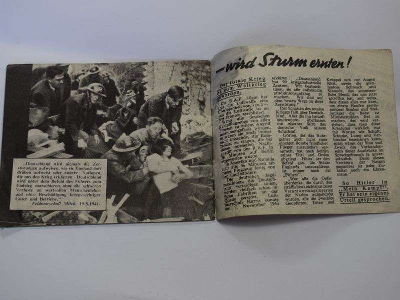 111) Original WW2 RAF Air Drop Booklet Totaler Krieg Dropped over Germany 1943 — image 5