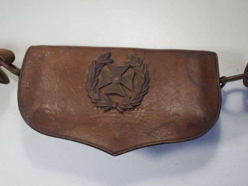 96) Excellent Original As Found Pre WW1 Church Lads Brigade Cross Belt & Pouch — image 9