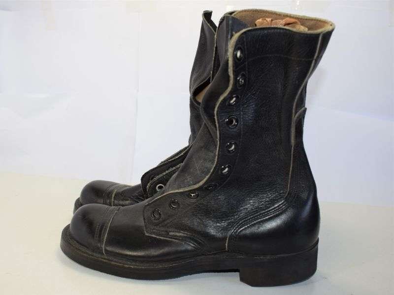 92) Unissued Early 1950s US Army High Black Boots 1st Issued In Vietnam — image 8
