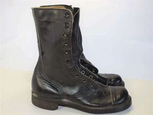 92) Unissued Early 1950s US Army High Black Boots 1st …
