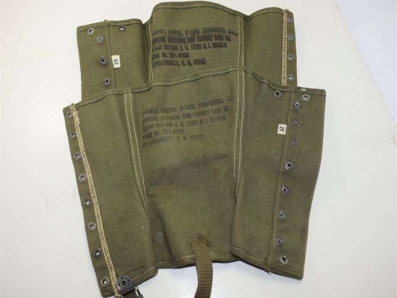 26) Unissued WW2 US Army M-1938 OD Canvas Leggings Dated 1944 — image 6