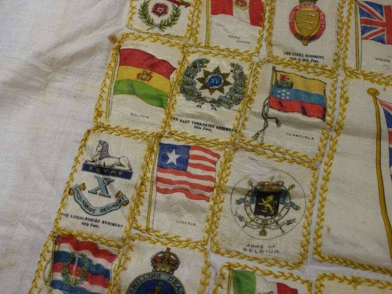 21) Patriotic WW1 Silk Cigarette Card Small Table Cloth? — image 10