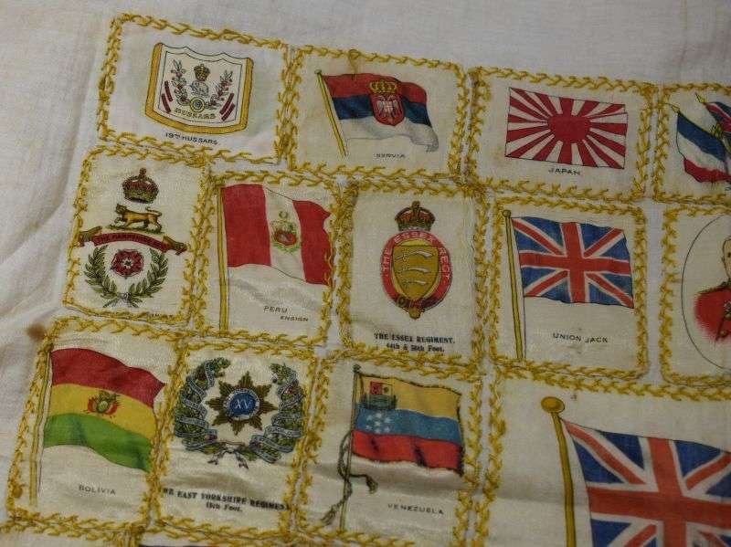 21) Patriotic WW1 Silk Cigarette Card Small Table Cloth? — image 11