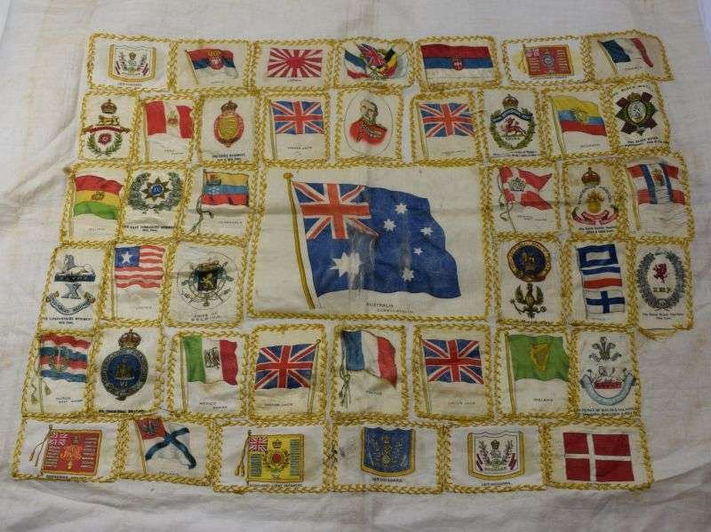 21) Patriotic WW1 Silk Cigarette Card Small Table Cloth? — image 12