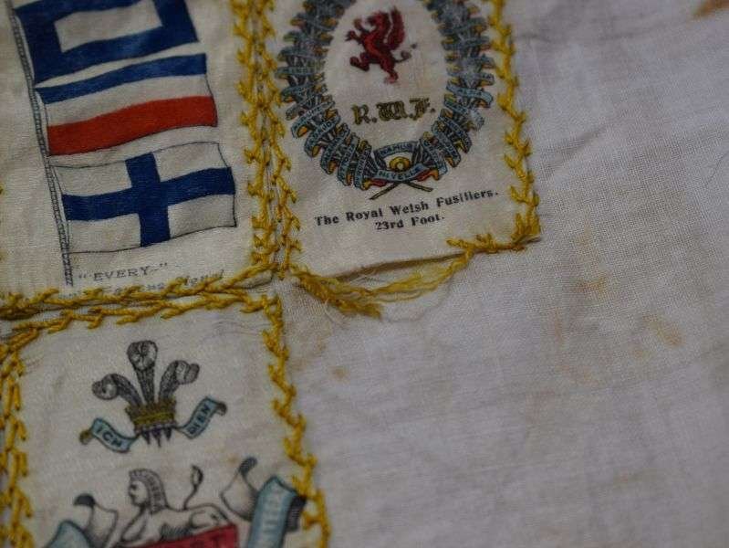 21) Patriotic WW1 Silk Cigarette Card Small Table Cloth? — image 5