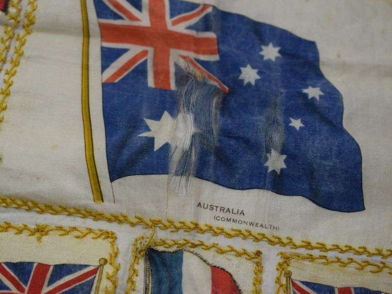 21) Patriotic WW1 Silk Cigarette Card Small Table Cloth? — image 6