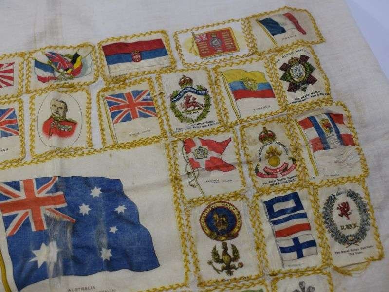 21) Patriotic WW1 Silk Cigarette Card Small Table Cloth? — image 7
