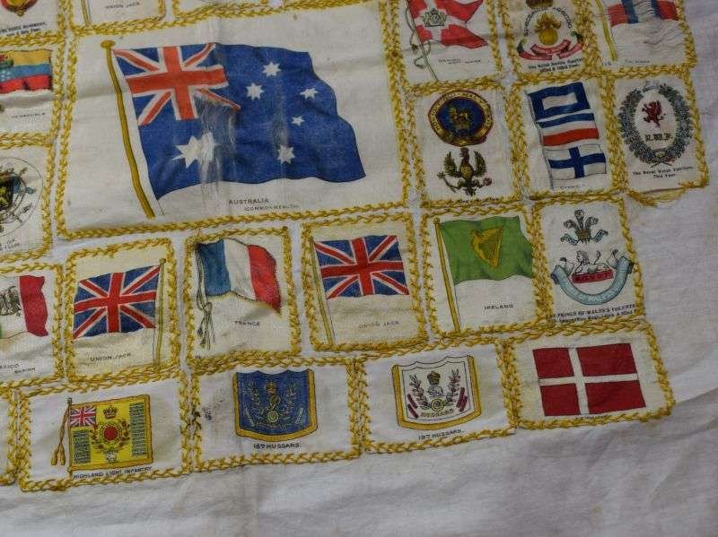21) Patriotic WW1 Silk Cigarette Card Small Table Cloth? — image 8
